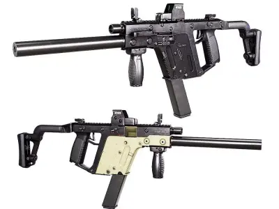 Kriss vector gun weapon PBR realistic 3d model Low-poly 3D model