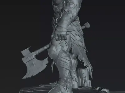 Minotaur Gorath Ironhorn Warlord 75mm STL 3D Print Miniature 3D print model