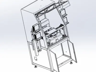 Automatic gluing machine 3D model