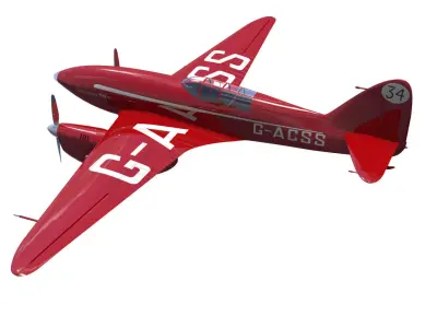 de Havilland DH88 Comet 3D model