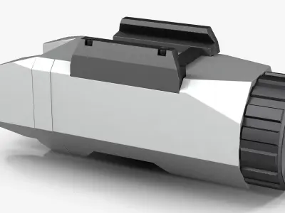 Pistol Flashlight Generic Low-poly 3D model