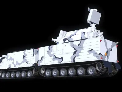 SA-15 Tor-M2DT Low-poly 3D model