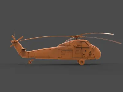 Sikorsky H-34 3D print model