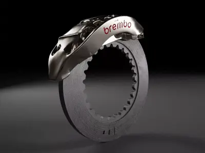 Brembo Carbon Brake with Disk 3D model