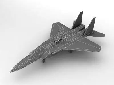 F-15C Eagle Military Jet Aircraft LOW Low-poly 3D model