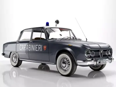 Alfa Romeo Giulia Nuova Super 1600 Carabinieri 1967 3D model