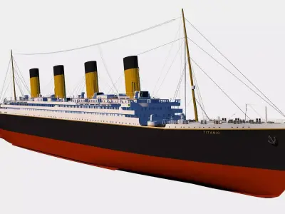 The Titanic detailed 3D model