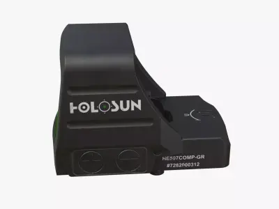 Holosun classic HS507COMP red dot sight Low-poly 3D model