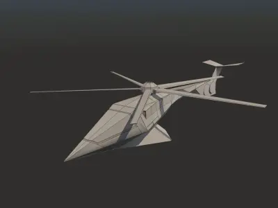 Sci-fi helicopter Free low-poly 3D model