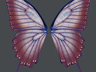 Fairy or Butterfly Wings Set B 3D model