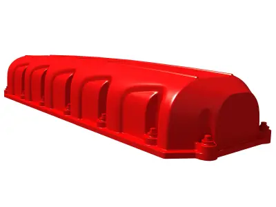 Red Engine Cover 3D model