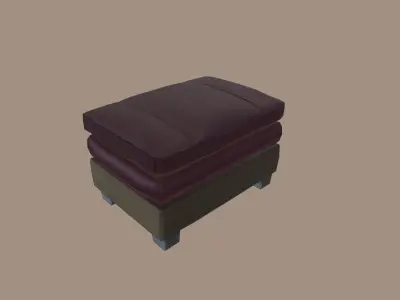 Hand painted pouf for games Free low-poly 3D model