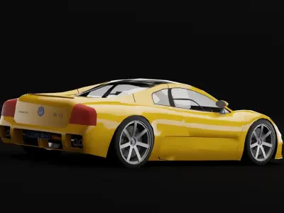 Volkswagen W12 Syncro Free low-poly 3D model