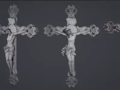 CRUCIFIED CHRIST Statue 3D model