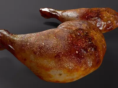 Fried Chicken Low-poly 3D model