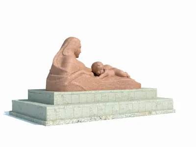 Yellow River Mother Sculpture 3D model