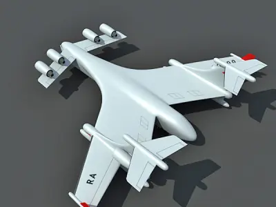 Super-heavy Amphibian Cargo Aircraft 3D model