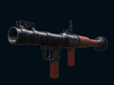 RPG Rocket launcher Gaming weapon Model Low-poly 3D model