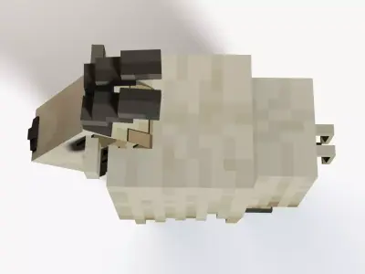 Minecraft Goat Low-poly 3D model