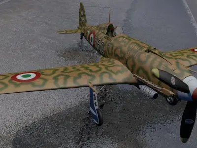 Macchi Mc-205 Veltro 3D model