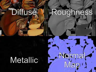 Realistic Beetle Model Pack Low-poly 3D model