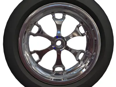 Detailed Motorcycle Tire 3D model
