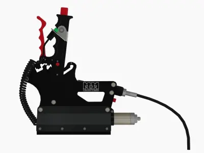 MM Billet 3 Speed complete shifter Low-poly 3D model