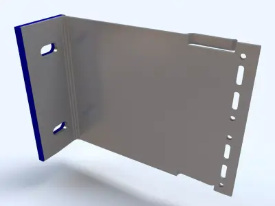 Cladding helping hand aluminium bracket Low-poly 3D model