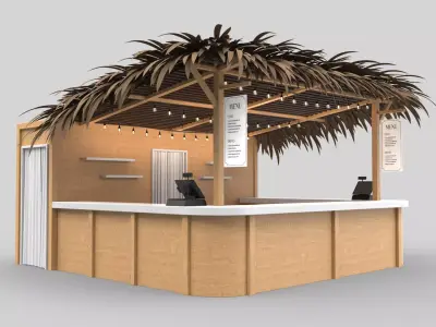 Beach Bar 5x5 Meters 3D model