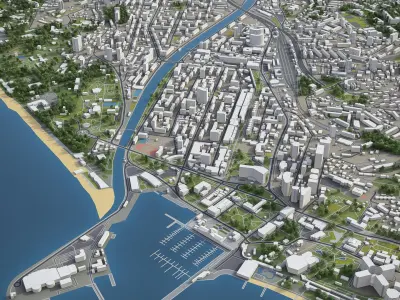 Sochi - city and surroundings 3D model