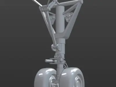 Airbus A350-1000 Landing Gears 3D model