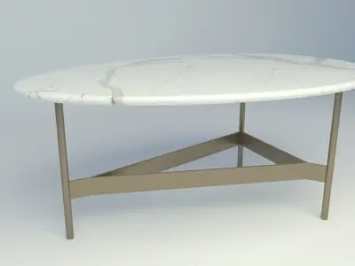 Modern Oval Coffee Table Free 3D model