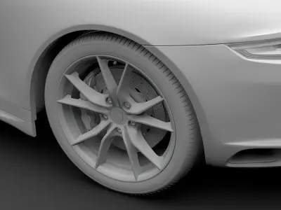 Porsche 911 Carrera T Coupe 2018 wheel 3D model
