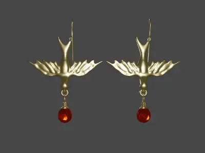 3 No Earrings  Low-poly 3D model