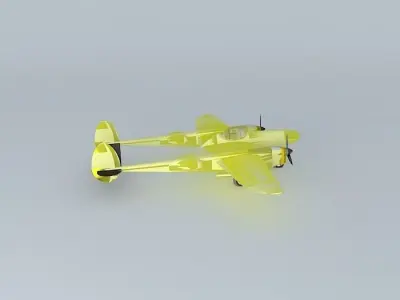 Bristol P38 plane Free 3D model