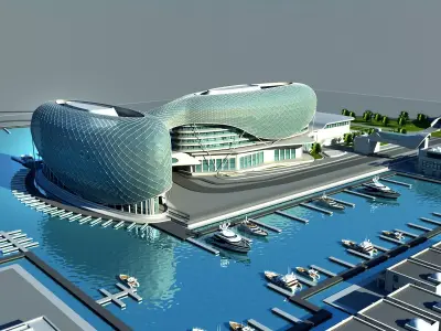 Yas Hotel Abu - Dhabi 3D model