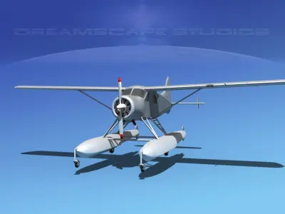 Dehavilland DHC-2 Bare Metal 3D model
