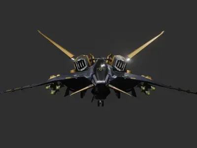 LOW POLY AIRCRAFT - VIPER  Low-poly 3D model
