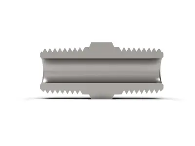 Hex Nipple Collection NPT male thread 3D model