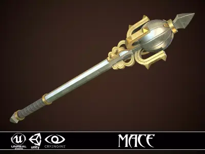 Mace 10 Low-poly 3D model