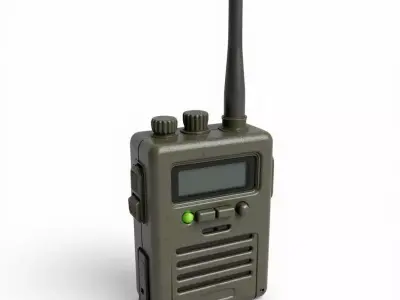 Field Radio Communicator 3D Model Military Survival Gear Low-poly 3D model