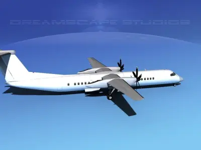 Dehaviland DHC-8 400 Unmarked 3 3D model