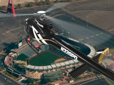 AS-350 Anaheim Police Animated Low-poly 3D model