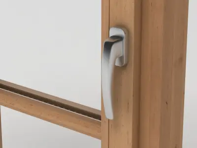 Windows 3 two wooden 3D model