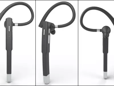 Bluetooth Headset M3 Low-poly 3D model