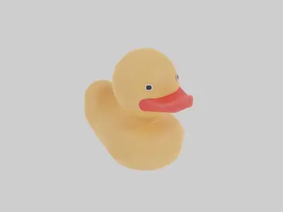 Rubber Duck Low-poly 3D model