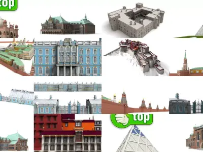 7x the most beautiful palaces in the world 3D Model Collection