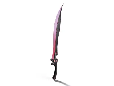 Magical Fantasy Scimitar Low-poly 3D model