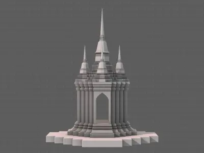 Pagoda V06 Low-poly 3D model