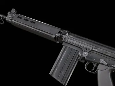 AAA FN FAL Game Ready PBR Low-poly 3D model